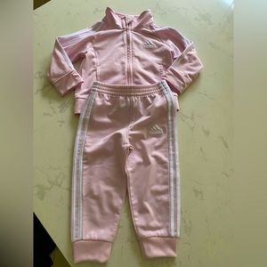 Adidas Pink Matching Jacket and Pants